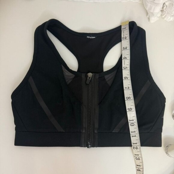 Fabletics XS Black Sports Bra Front Zipper & Racerback - Picture 6 of 8